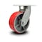 Service Caster 8 Inch Extra Heavy Duty Red Poly on Cast Iron Wheel Swivel Top Plate Caster SCC-KP92S830-PUR-RS - alternate 1